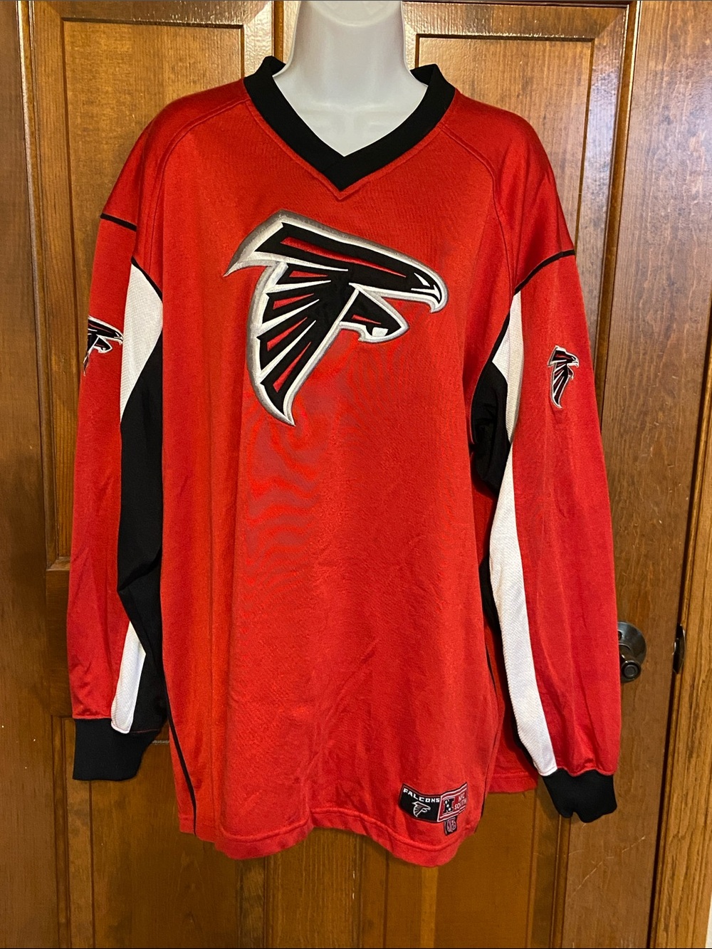 vintage 2006 NFL Atlanta Falcons long-sleeve  warmup pullover jersey Size XLarge